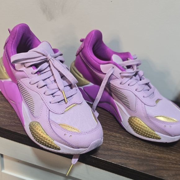 Puma RsX I Am Brave Lace Up  Womens Purple Sneakers Shoes Size 8 - Picture 2 of 4